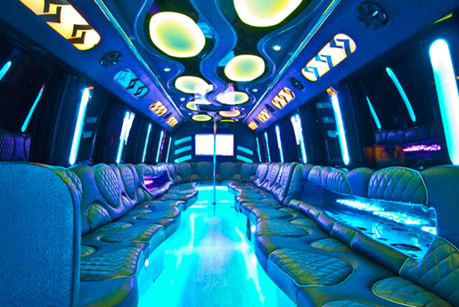 30 passenger Party Bus interior